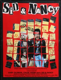 1w0618 SID & NANCY French 16x21 1986 Gary Oldman as Vicious, Chloe Webb as Spungen, punk rock!