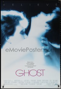 1w0908 GHOST 1sh 1990 classic romantic close up of spirit Patrick Swayze & sexy Demi Moore!