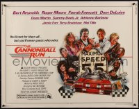 1w0724 CANNONBALL RUN 1/2sh 1981 Burt Reynolds, Farrah Fawcett, Drew Struzan car racing art!