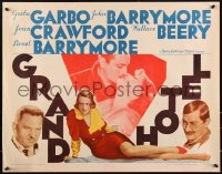 1w0728 GRAND HOTEL 1/2sh R1962 Greta Garbo, John & Lionel Barrymore, Joan Crawford, Wallace Beery!