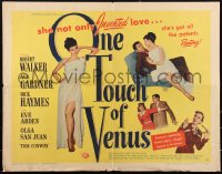 1w0736 ONE TOUCH OF VENUS style B 1/2sh 1948 sexy Ava Gardner, Robert Walker, ultra rare!