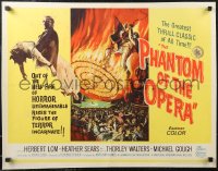 1w0739 PHANTOM OF THE OPERA 1/2sh 1962 Hammer horror, Herbert Lom, cool art by Reynold Brown!