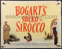 1w0747 SIROCCO 1/2sh 1951 Humphrey Bogart is socko in Sirocco, sexy Marta Toren, ultra rare!