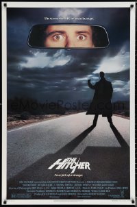 1w0941 HITCHER 1sh 1986 creepy hitchhiker Rutger Hauer, C. Thomas Howell, never pick-up a stranger!