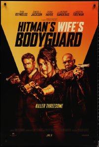 1w0942 HITMAN'S WIFE'S BODYGUARD teaser DS 1sh 2021 Reynolds, Jackson, Hayek, Banderas, and Freeman!