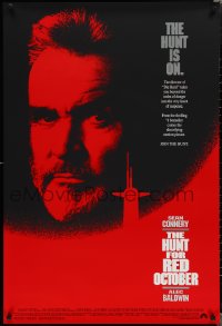 1w0953 HUNT FOR RED OCTOBER int'l 1sh 1990 Russian military submarine captain Sean Connery!