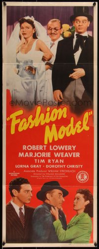 1w0692 FASHION MODEL insert 1945 model is murdered and innocent Robert Lowery is to blame!