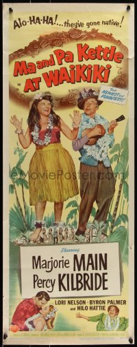 1w0699 MA & PA KETTLE AT WAIKIKI insert 1955 Marjorie Main, Percy Kilbride, Lori Nelson, Hawaii!