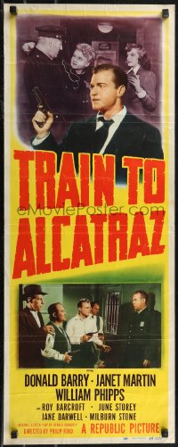 1w0716 TRAIN TO ALCATRAZ insert 1948 Don Red Barry, Janet Martin, Roy Barcroft, most famous prison!