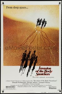 1w0966 INVASION OF THE BODY SNATCHERS advance 1sh 1978 Philip Kaufman sci-fi, read the Dell book!