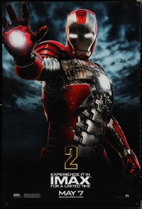 1w0970 IRON MAN 2 IMAX teaser DS 1sh 2010 Marvel, Downey Jr, Cheadle, Paltrow, Scarlett Johansson!