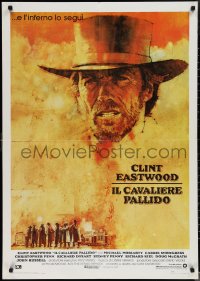 1w0351 PALE RIDER Italian 1sh 1985 great artwork of cowboy Clint Eastwood by C. Michael Dudash!