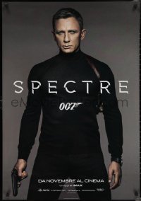 1w0354 SPECTRE teaser Italian 1sh 2015 cool image of Daniel Craig as James Bond 007 with gun!