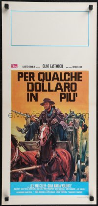 1w0441 FOR A FEW DOLLARS MORE Italian locandina R1970s Leone, Ciriello art w/ black title!