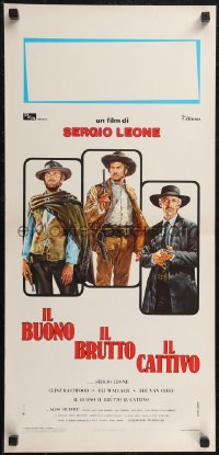 1w0450 GOOD, THE BAD & THE UGLY Italian locandina R1970s Clint Eastwood, Lee Van Cleef, Sergio Leone!