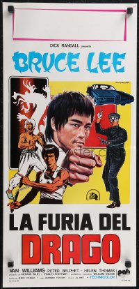 1w0451 GREEN HORNET Italian locandina 1975 different art of Bruce Lee as Kato by Tarantelli!