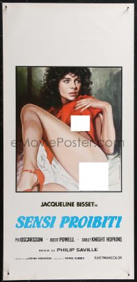 1w0460 QUADRANGLE Italian locandina R1980s Jacqueline Bisset, Per Oscarsson, artwork by Alessandrini!