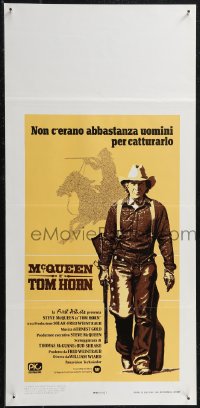 1w0467 TOM HORN Italian locandina 1980 see cowboy Steve McQueen in the title role before he sees you!