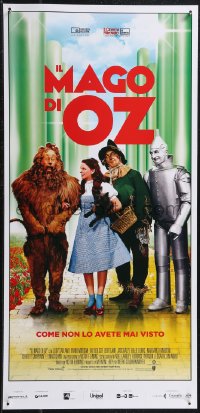 1w0471 WIZARD OF OZ Italian locandina R2016 best image of Judy Garland & co-stars on the Yellow Brick Road!