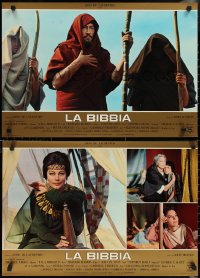 1w0481 BIBLE set of 12 Italian 18x27 pbustas 1967 John Huston, all wonderful different portraits!