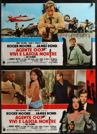 1w0522 LIVE & LET DIE set of 3 Italian 18x26 pbustas 1973 Roger Moore as Bond, sexy Jane Seymour!