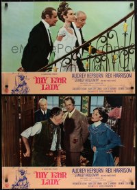 1w0502 MY FAIR LADY set of 8 Italian 18x27 pbustas 1965 classic Audrey Hepburn & Rex Harrison!
