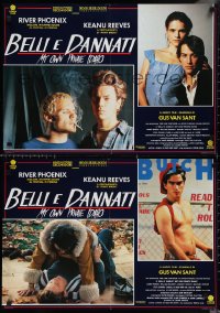 1w0514 MY OWN PRIVATE IDAHO set of 6 Italian 18x26 pbustas 1992 River Phoenix & Keanu Reeves!