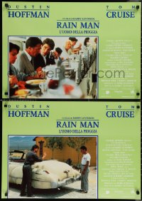1w0503 RAIN MAN set of 8 Italian 18x26 pbustas 1989 Tom Cruise & autistic Dustin Hoffman, Levinson!