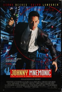 1w0981 JOHNNY MNEMONIC 1sh 1995 Keanu Reeves, Dolph Lundgren, Dian Meyer, Ice-T, Takeshi Kitano