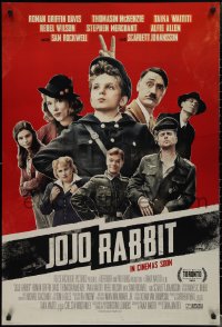 1w0982 JOJO RABBIT style B int'l advance DS 1sh 2019 David in the title role, Waititi as Hitler!