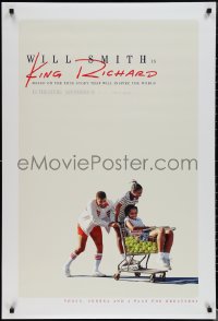 1w0999 KING RICHARD teaser DS 1sh 2021 Will Smith in the title role, Venus & Serena Williams biopic!