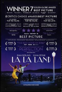 1w1002 LA LA LAND teaser DS 1sh 2016 Ryan Gosling, Emma Stone, 7 Golden Globe Nominations!