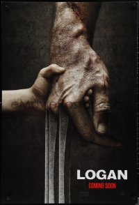1w1024 LOGAN revised int'l teaser DS 1sh 2017 Jackman in title role as Wolverine, claws out!