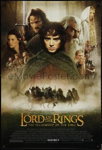 1w1026 LORD OF THE RINGS: THE FELLOWSHIP OF THE RING advance 1sh 2001 Tolkien, top cast!