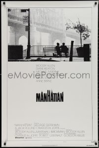 1w1038 MANHATTAN style B 1sh 1979 classic image of Woody Allen & Diane Keaton by bridge!