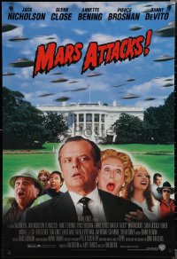 1w1043 MARS ATTACKS! 1sh 1996 directed by Tim Burton, Jack Nicholson, Danny DeVito, Pierce Brosnan!