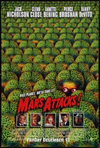 1w1042 MARS ATTACKS! int'l advance 1sh 1996 directed by Tim Burton, great image of many aliens!
