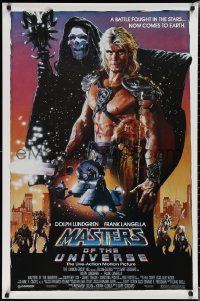 1w1046 MASTERS OF THE UNIVERSE 1sh 1987 Dolph Lundgren as He-Man, great Drew Struzan art!