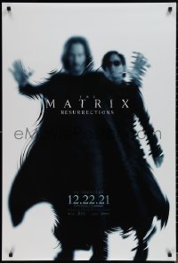 1w1051 MATRIX RESURRECTIONS IMAX teaser DS 1sh 2021 Keanu Reeves, Carrie-Anne Moss behind force field!