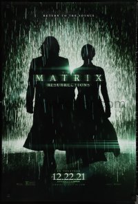 1w1050 MATRIX RESURRECTIONS IMAX teaser DS 1sh 2021 Keanu Reeves, Carrie-Anne Moss return to source!