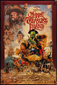1w1072 MUPPET TREASURE ISLAND DS 1sh 1996 Jim Henson, Drew Struzan art of Kermit, Miss Piggy & cast!
