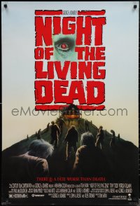 1w1079 NIGHT OF THE LIVING DEAD 1sh 1990 Tom Savini, from George Romero screenplay, zombies!