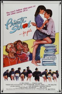 1w1105 PRIVATE SCHOOL 1sh 1983 Cates, Modine, you won't believe what goes on & what comes off!