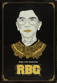 1w1118 RBG DS 1sh 2018 about the life & career of Supreme Court Justice Ruth Bader Ginsburg!