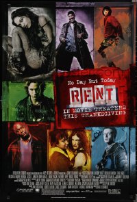 1w1123 RENT advance DS 1sh 2005 Anthony Rapp, Adam Pascal, Rosario Dawson, from Broadway musical!