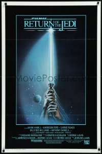 1w1125 RETURN OF THE JEDI int'l 1sh 1983 hands holding lightsaber by Tim Reamer!