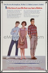 1w1160 SIXTEEN CANDLES 1sh 1984 Molly Ringwald, Anthony Michael Hall, directed by John Hughes!