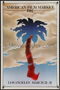 1w0077 AMERICAN FILM MARKET 27x41 film festival poster 1981 film & clouds in shape of a palm tree!