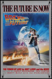 1w0083 BACK TO THE FUTURE 23x35 music poster 1985 art of Michael J. Fox & Delorean by Drew Struzan!