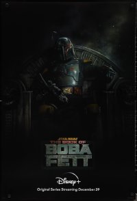 1w0167 BOOK OF BOBA FETT DS tv poster 2021 Walt Disney, great image of the bounty hunter on throne!